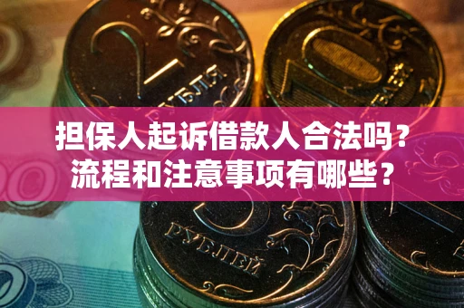 武汉担保人起诉借款人合法吗？流程和注意事项有哪些？