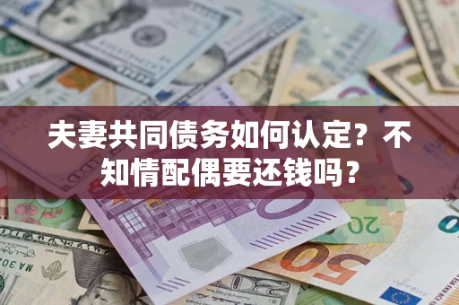 武汉夫妻共同债务如何认定？不知情配偶要还钱吗？