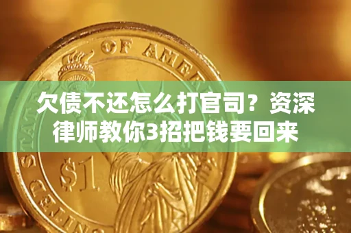 武汉欠债不还怎么打官司？资深律师教你3招把钱要回来