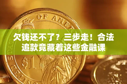 武汉欠钱还不了？三步走！合法追款竟藏着这些金融课